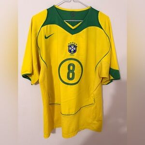 Brazil Soccer Jersey with Number 8